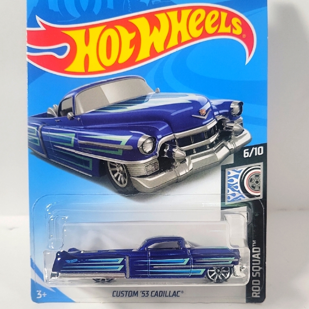Hot Wheels Custom '53 Cadillac 2017 Mattel Rod Squad - New - Blue